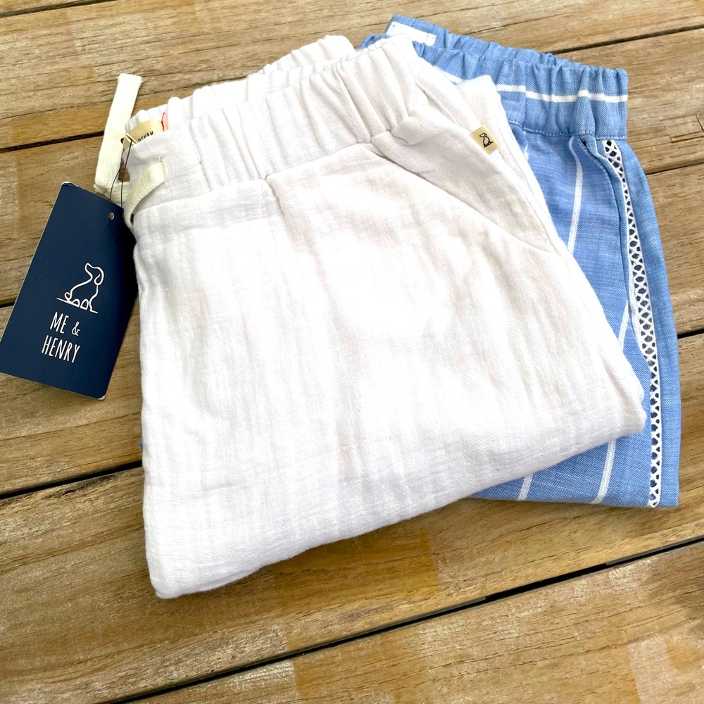 HENRY & ME - Petit White Lightweight Gauze Pants